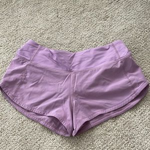 lululemon light purple shorts. size 2